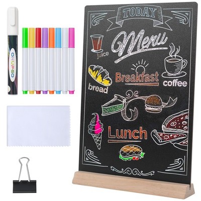 8x12 Inch 1 Pack Tabletop Chalkboard Sign Base Stand Menu Board Party