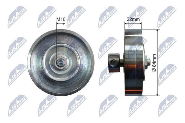 Nty Spannrolle Keilrippenriemen RNK-NS-046 Metall FüR Nissan Micra 3 K12 16V-image