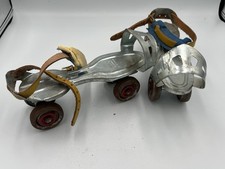 Vintage Chilton-Globe Skate Corp Metal Adjustable Clip Roller Skates USA