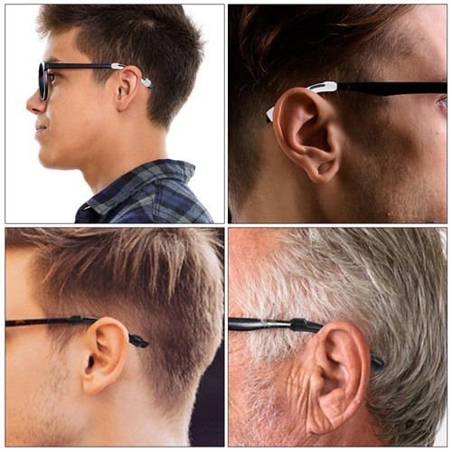 10 Pairs Spectacle Leg Covers Glasses Silicone Temple Grips Eyeglass Ear Sleeve - Picture 2 of 12