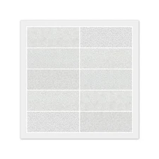 Lot of 10 Fat Quarters, WHITE on WHITE, 100% Cotton Fabric Bundle, 5 Prints 2 Ea