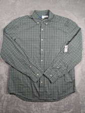 Old Navy Everyday Shirt Mens Large Plaid Regular Fit Built In Flex