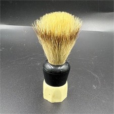 Made Rite 203 Badger Hair Shaving Brush, Black Beige Handle
