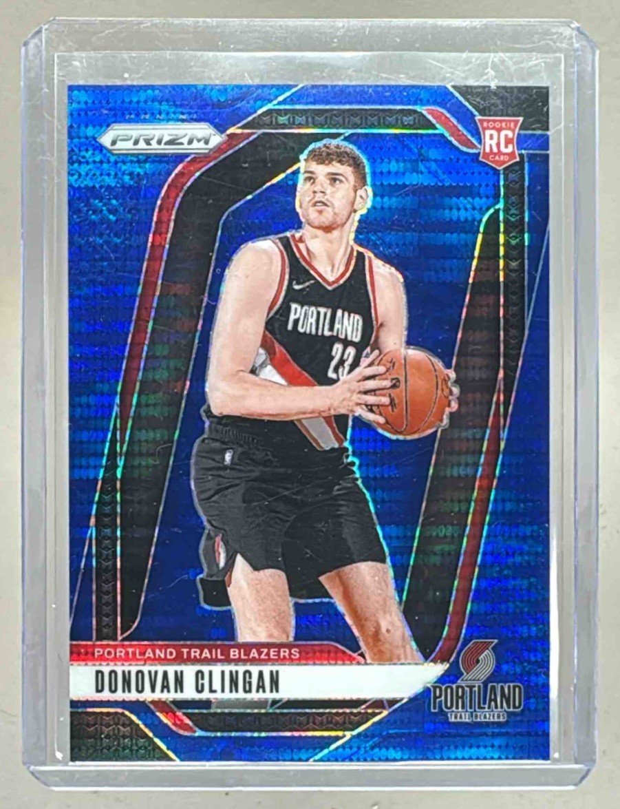 Donovan Clingan 2024 Panini Prizm #221 Blue Pulsar Rookie RC /99