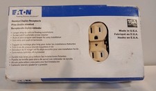 Eaton Standard Duplex Receptacle 270V. NEW. IVORY. Box of 10. Free Shipping