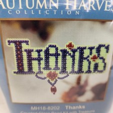 Mill Hill Autumn Harvest Beaded Cross Stitch Kit Thanks Thank You MH188202 New