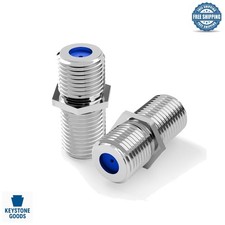 2 Pack RG6 Coaxial F-Type Connectors - 3GHz, Nickel Plated, Female to Female