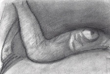 Framed Original Charcoal Sketch of Dancing Figure, Signed — listing 3
