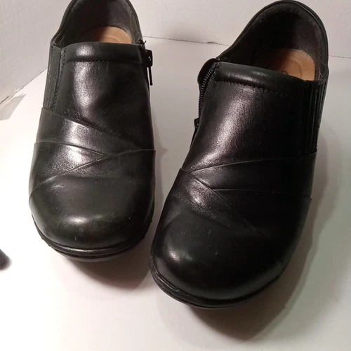 CLARKS Clark Collection Mocassini Slip on Donna Taglia 9 Zip Laterale Nero