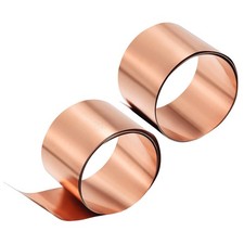 2pcs Copper Sheet Roll Metal Foil Plate 39.4" x 2" x 0.004"