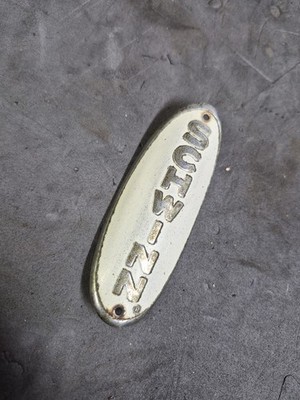 Vintage 1950s Schwinn Bicycle Large Oval Brass Head Badge Starlet Panther Hornet