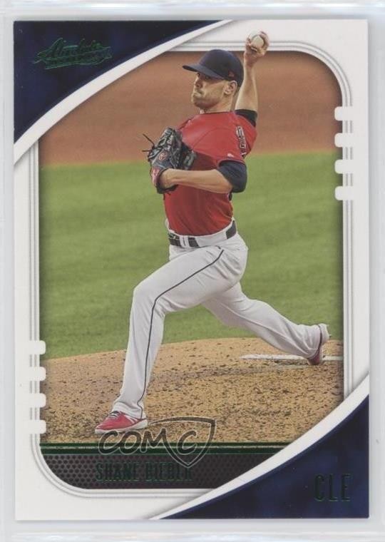 2021 Panini Absolute Retail Green Shane Bieber #10 0a9a