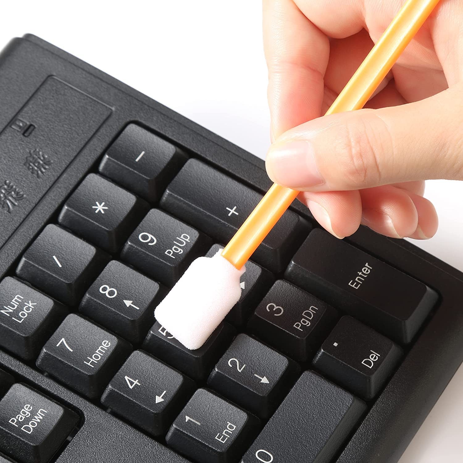 Foam Tip Cleaning Swab Kit 5 Types, 100 Pack Cleanroom Sponge Stick Foam Swab...