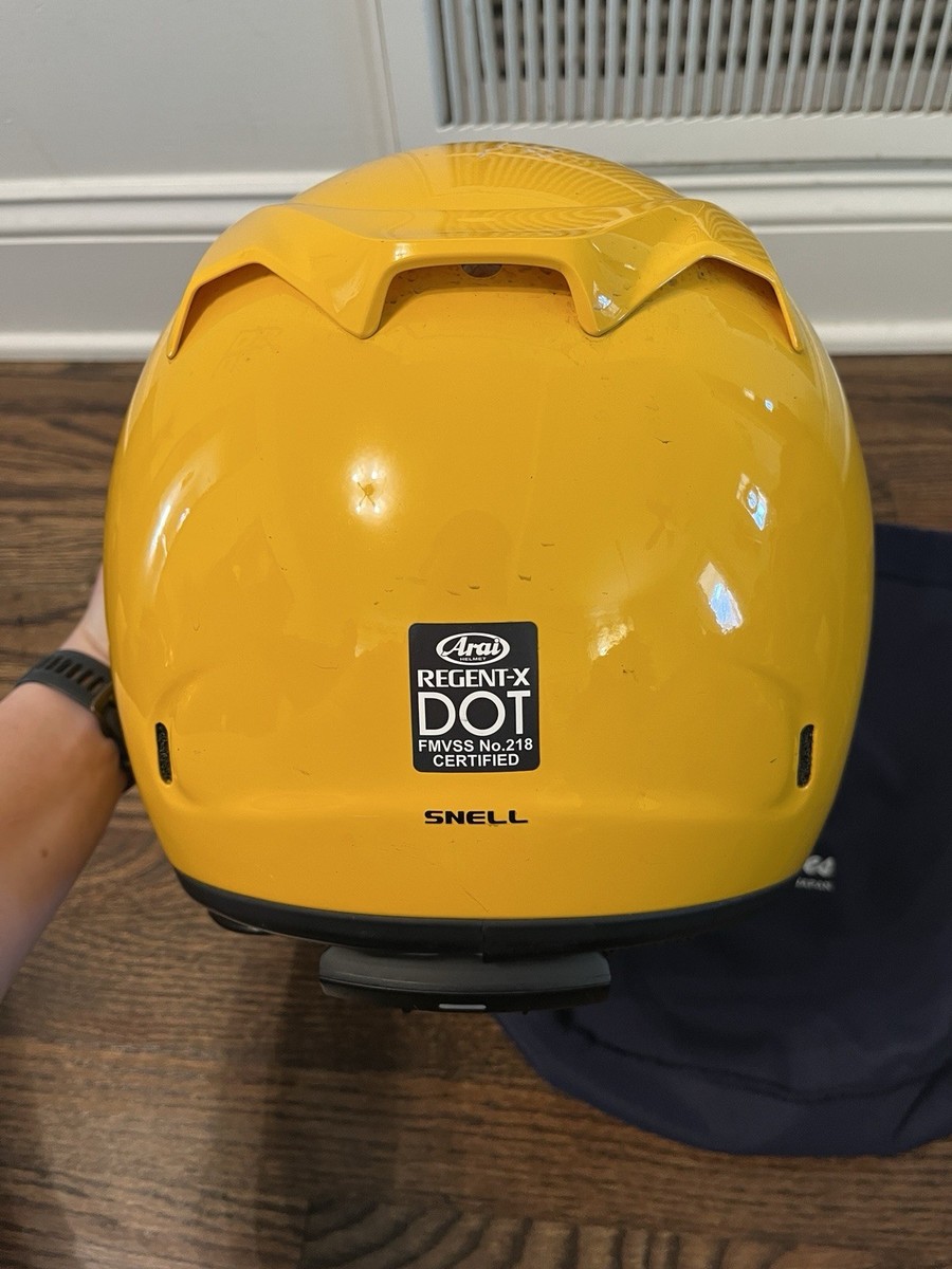 Arai Regent-X Helmet - Code Yellow - Medium & Cardo Packtalk Slim