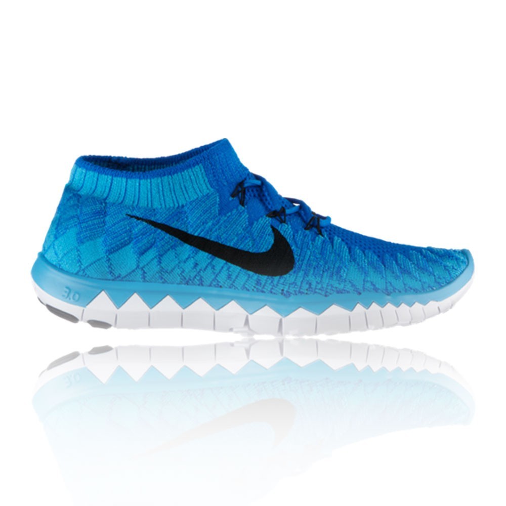Nike Free 3.0 Flyknit Foto Azul/Negro Cloro Azul UK9
