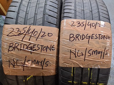2 X 235 40 20 2354020 BRIDGESTONE TURANZA T005 96V PART WORN SUMMERTYRES