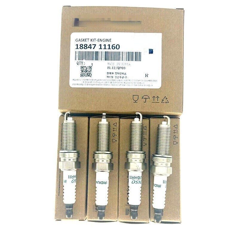 4PCS SPARK PLUG for 11-16 Sonata Tucson Optima Sorento 2.4L 1884711160 Fast Ship