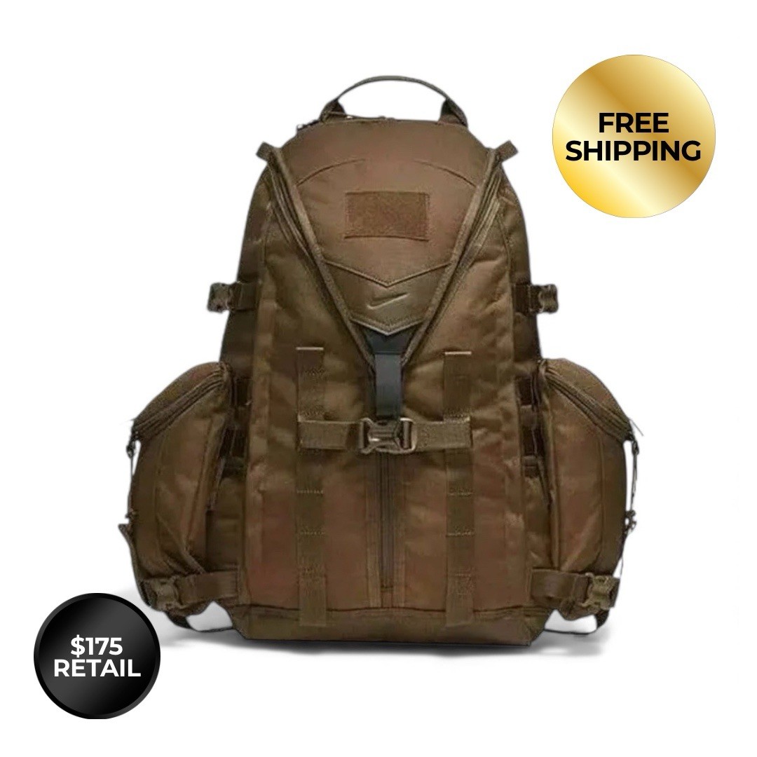 Nike SFS Military Brown Responder Backpack, Stylish, Large with Compartments