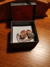 Handmade Copper Ring With Labradorite Bead
