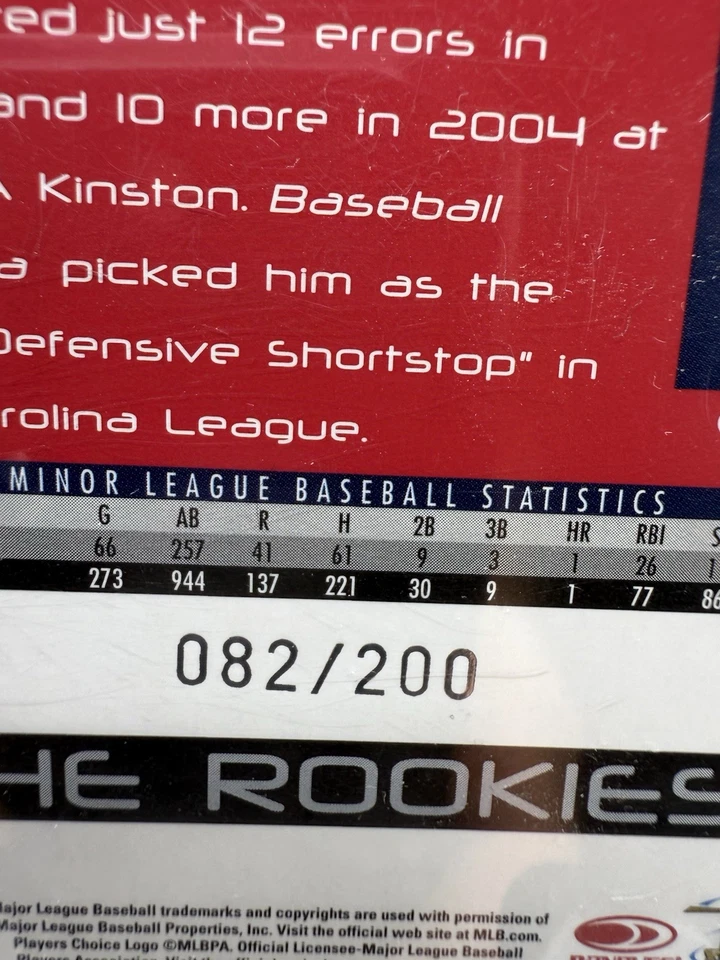 2005 Donruss #38 Ivan Ochoa The Rookies Press Proofs Red #/200 Indians (JT) - Image 4 of 4