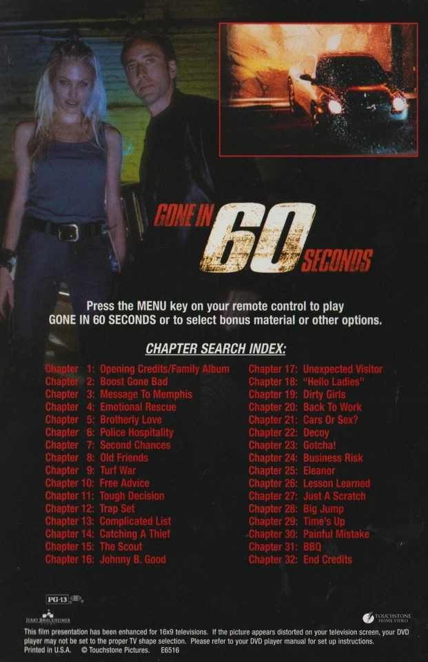 Gone in 60 Seconds (2000) - Widescreen Edition with Insert - Image 3 of 3