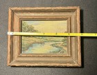 Antique Early 1910s Original Oil Painting Miniature Country Landscape, 6x5” — photo 6