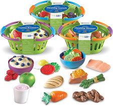 New Sprouts Healthy Foods Basket Bundle, Pretend Toddler Food, 37 Piece, Ages 18