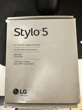 NEW LG Stylo 5 32GB 4G LTE Android Smartphone 6.2" Stylus Black Prepaid 
