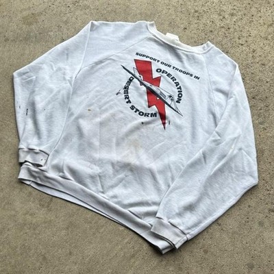 Vintage Operation Desert storm support our troops crewneck Medium
