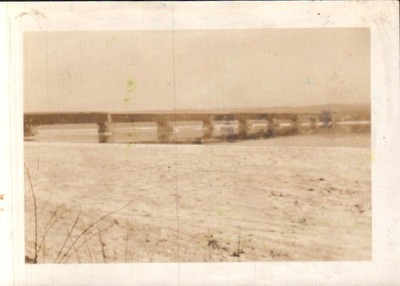 Vintage Antique Black & White Photograph Landscape Bridge United States