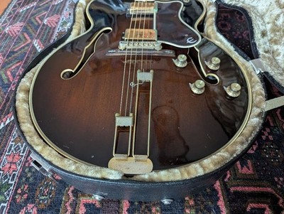 Electric Guitar Epiphone Emperor ASB Semi Hollow Sunburst 1980s