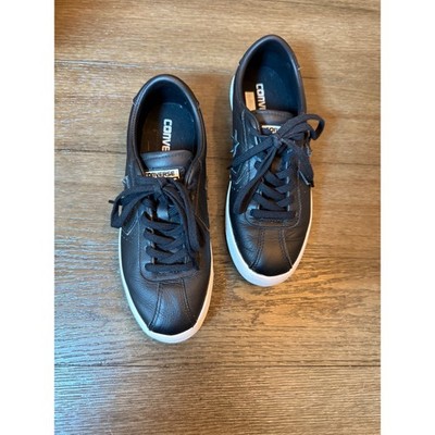 Converse Breakpoint Ox Black Leather Low Top Sneakers Womens Shoes size 6 star