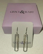 Grace & Heart Silver And Brass Dangle Earrings Perfect Amount Of Length