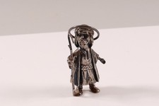 Silberfigur Silber Jesus mit Hirtenstab und Heiligenschein Miniatur Figur 15gr.