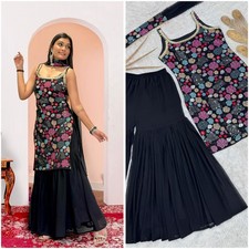 PAKISTANI INDIAN WEDDING PARTY WEAR DRESS BOLLYWOOD SUIT SHARARA