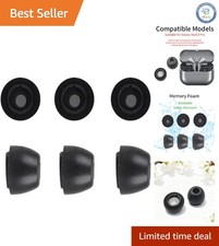 3 Pairs Memory Foam Eartips for Galaxy Buds3 Pro - Ultimate Comfort Size S