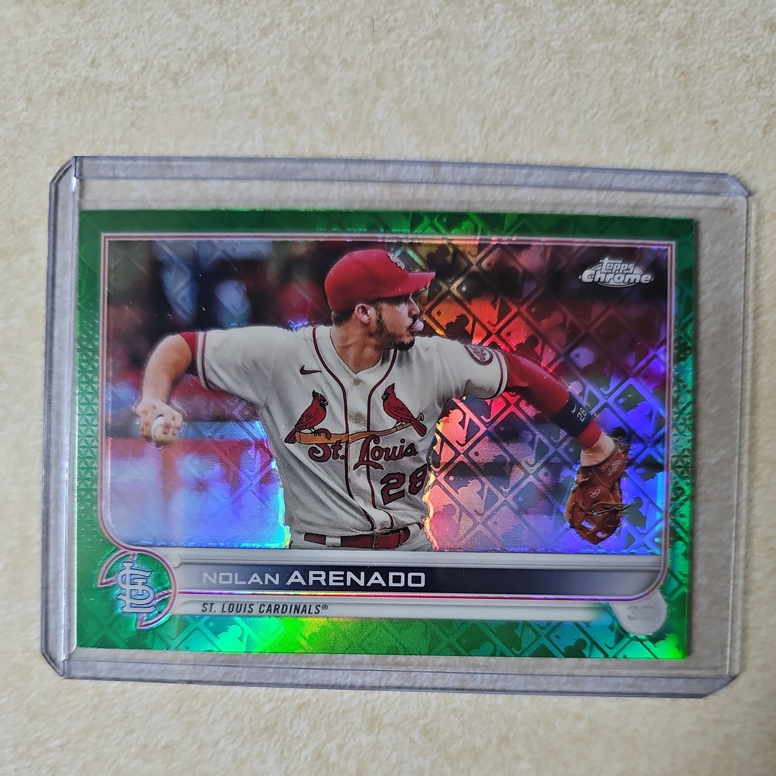 2022 Topps Chrome Logofractor Edition Green Refractor #46/99 Nolan Arenado #24