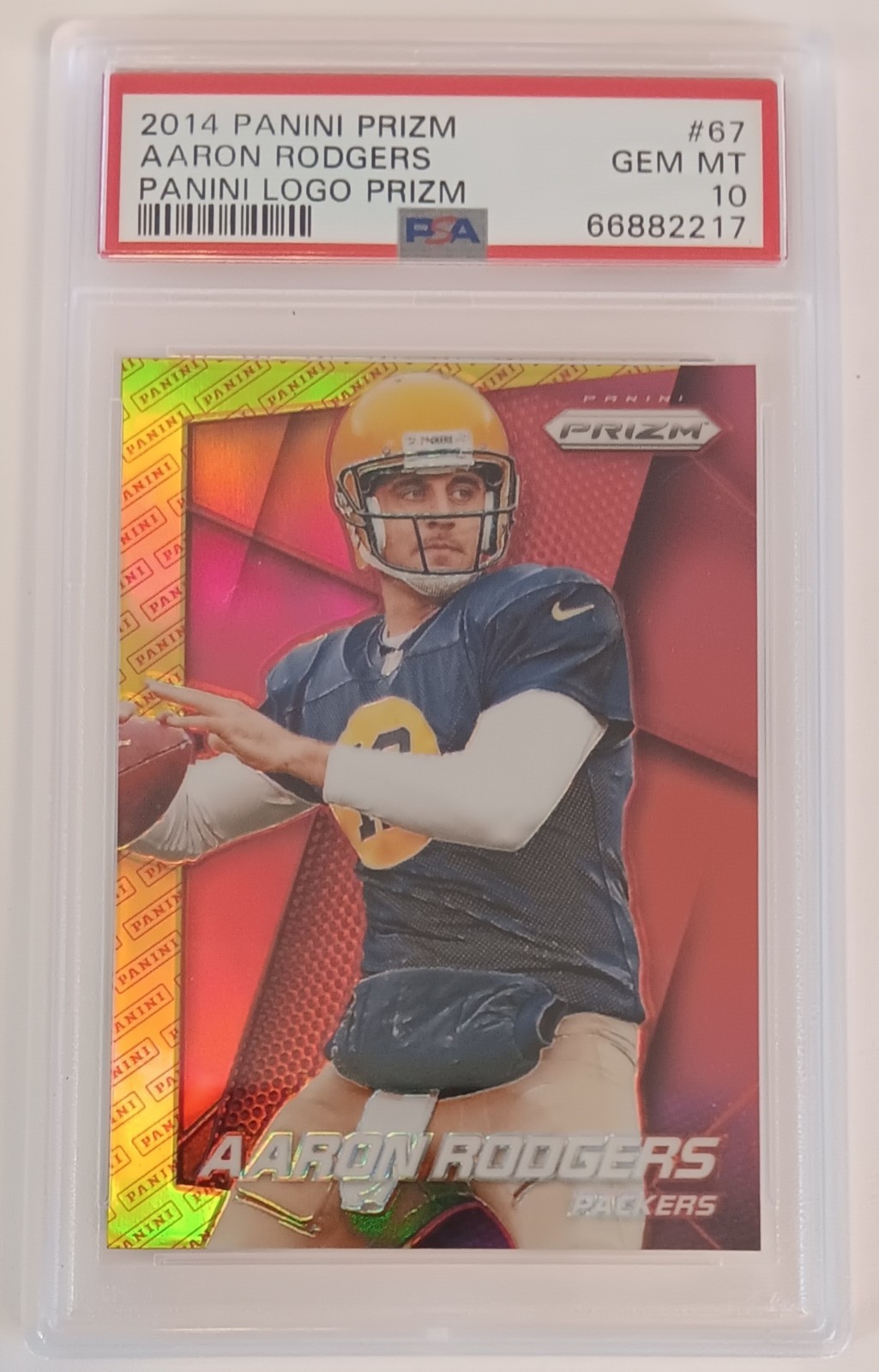 Aaron Rodgers - PSA 10! 2014 Panini Prizm PANINI LOGO PRIZM