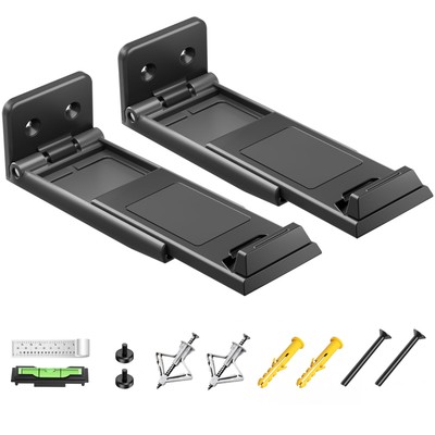 ELETIUO Soundbar Mount,Universal Dual Soundbar Wall Brackets Hold up to 30 Lb...
