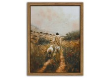 Jesus Leaves the 99 Sheep Canvas Wall Art Christian Wall Decor Picture Jesus ...