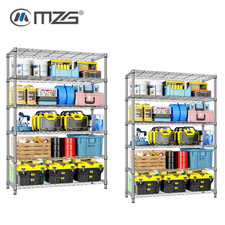 MZG 2Pcs Storage Rack Heavy Duty Metal Shelvi...