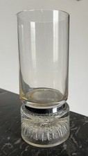 Nice signed Daum crystal metal surrounded vase.