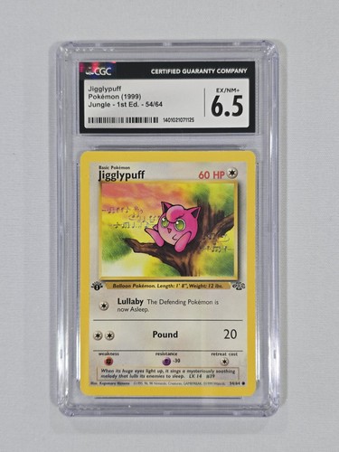 Jigglypuff (1st Edition) graded CGC 6.5 for sale on eBay