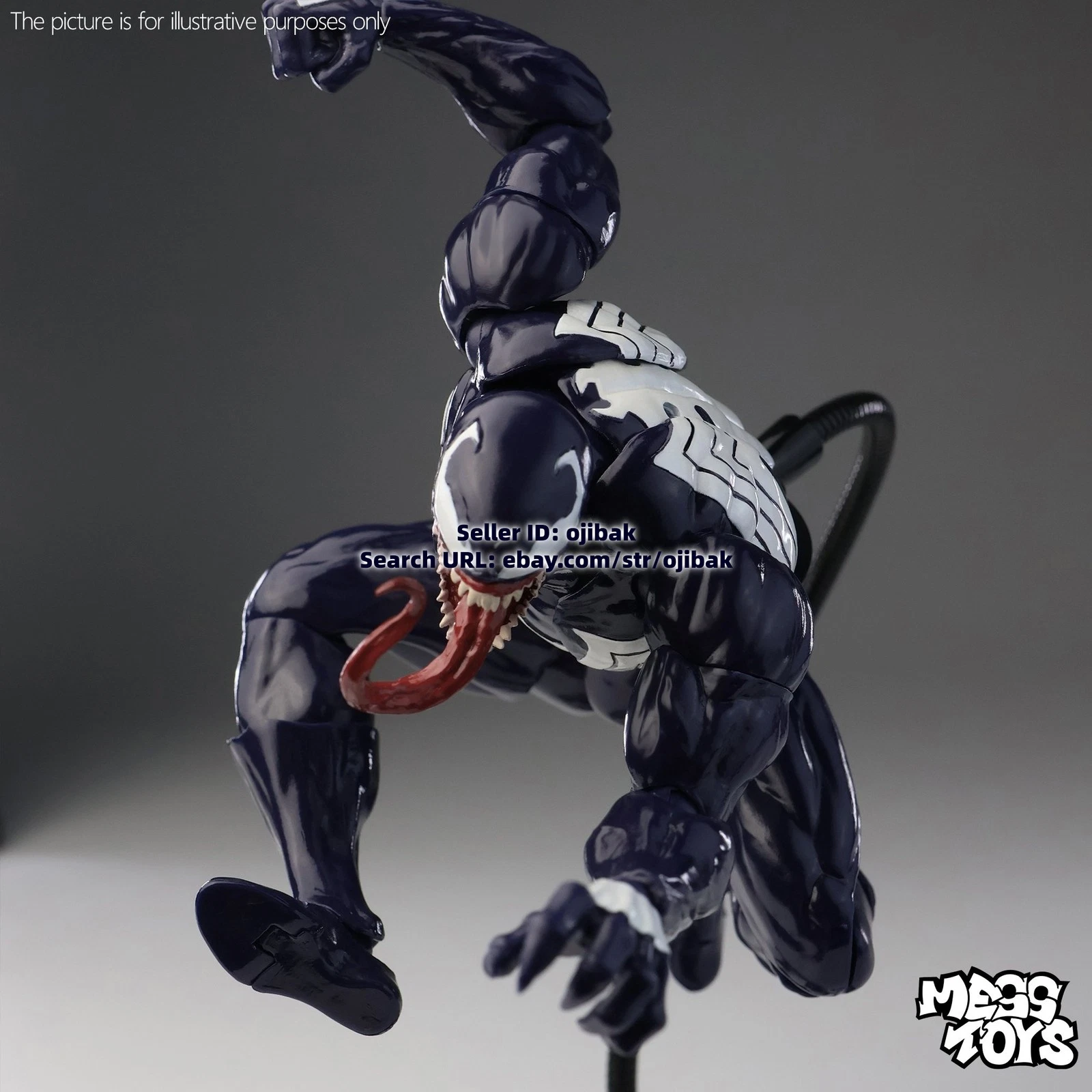 Mess Toys Venom Lethal Neighbor 1/12 Spider-Man Symbiote Action Figure US STOCK image 19