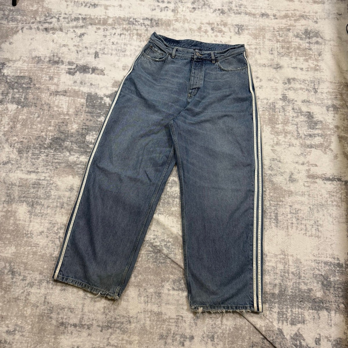 Authentic Balenciaga X Adidas Baggy Jeans S | eBay