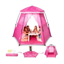 Princess Pop-up Play Tent for Girls: 78"x66" Large Playhouse Castle... Fast Ship