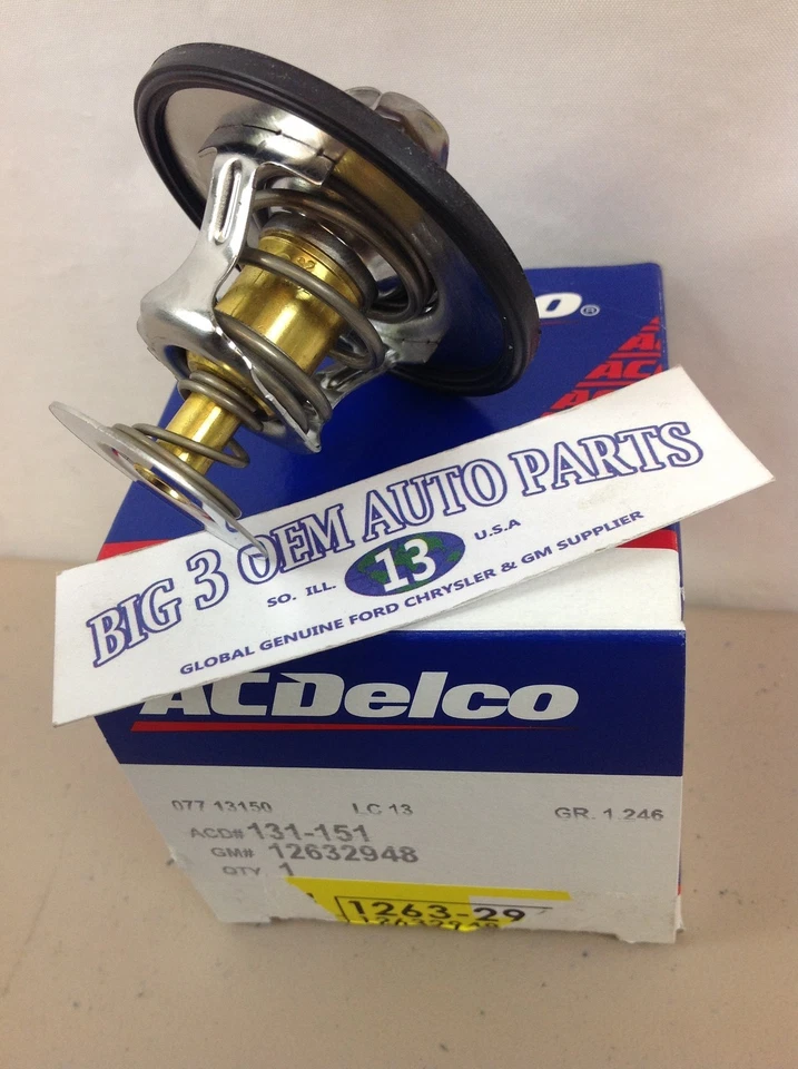 Chevrolet Tahoe S10 GMC Yukon Engine Coolant THERMOSTAT w/ seal OEM 12632948 - Image 2 of 2