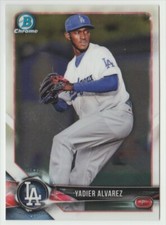 2018 Bowman Chrome Prospects #BCP22 Yadier Alvarez Los Angeles Dodgers