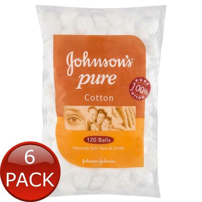 120 Johnson's Pure cotton balls (9300607030204)