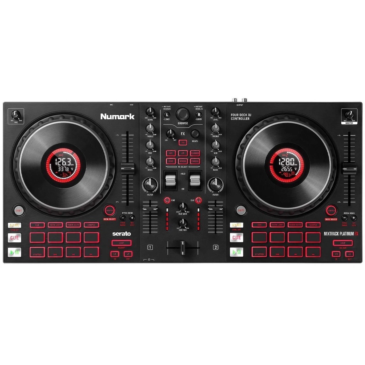 Numark Mixtrack Platinum FX 4-Deck Serato DJ Controller w Displays & FX  Paddles 676762191913 | eBay